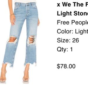 x We The Free Maggie Straight Jean in Light Stone
